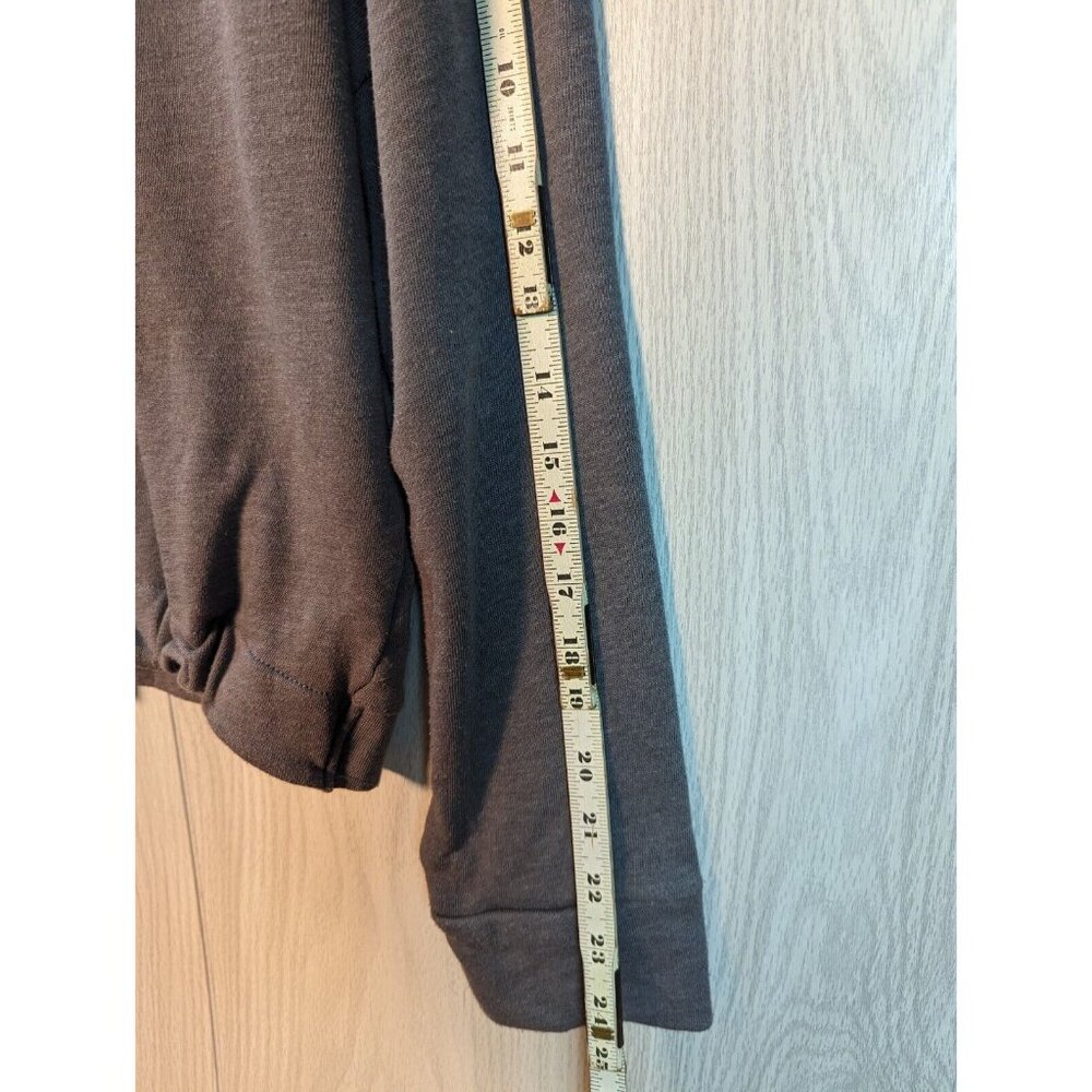 Fabletics Long Sleeve Sweatshirt Women's Gray Lightweight Drawstring Crop Large - Picture 5 of 6